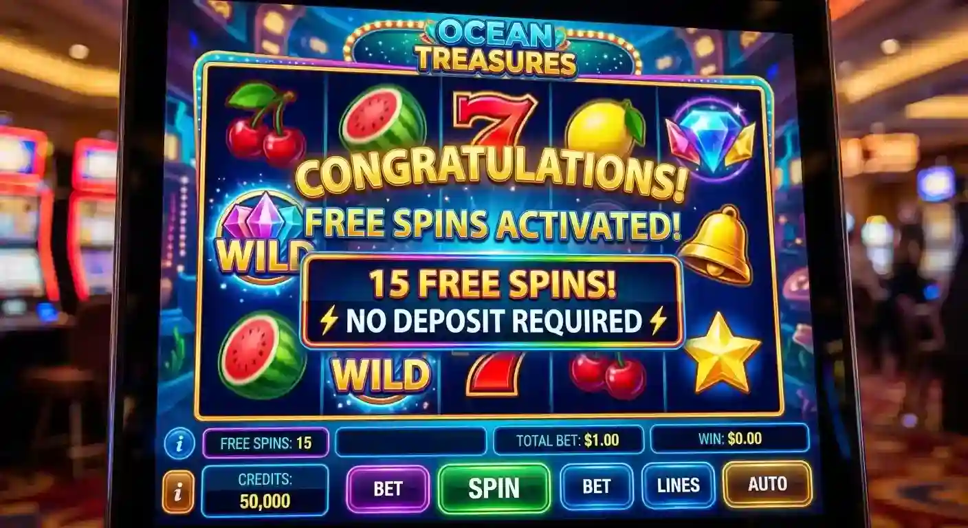 Free spins appearing on pokies screen with no deposit required notification