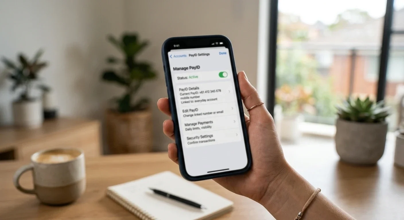 Australian banking app showing PayID activation screen
